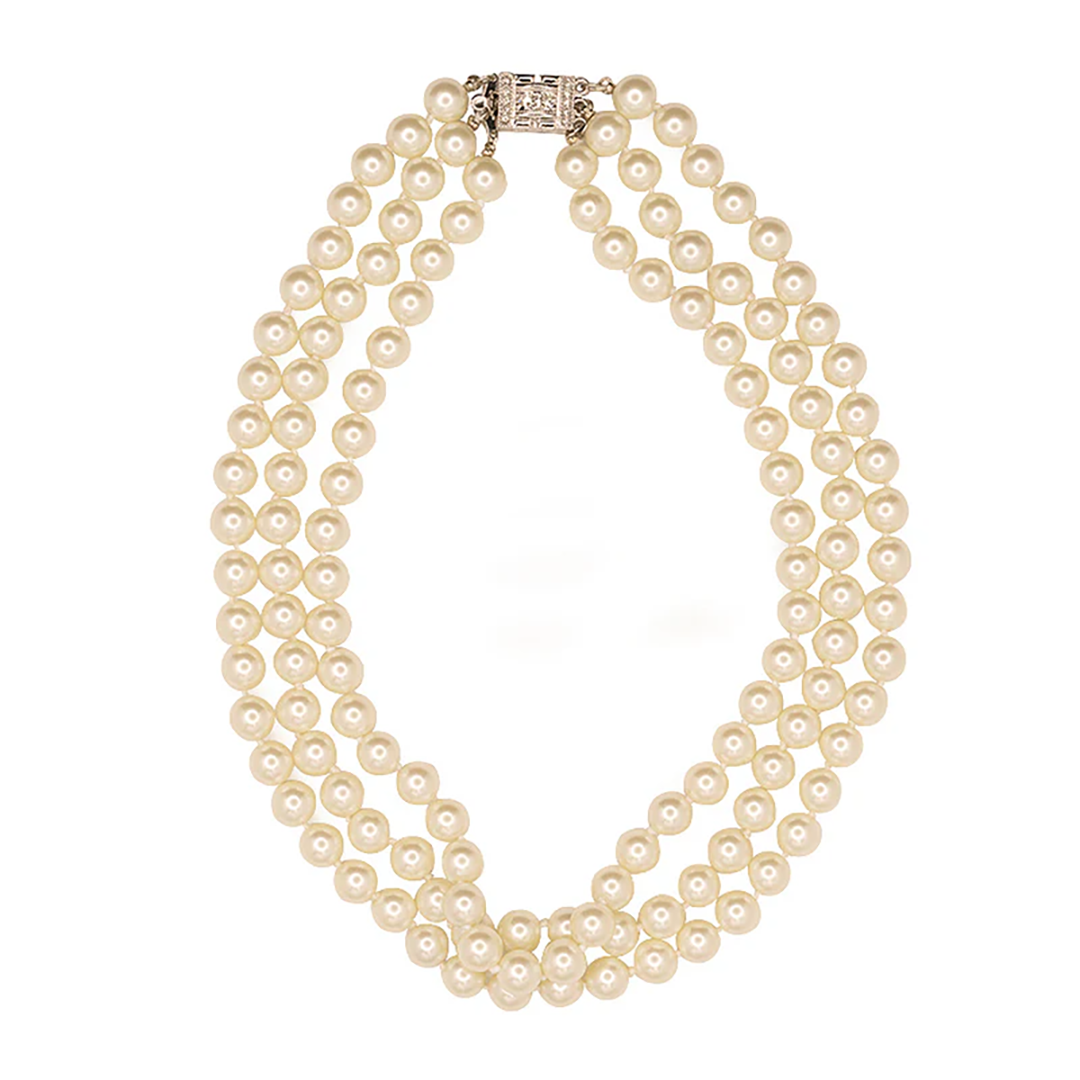 Jackie Kennedy 3 Row Pearl Necklace – The Sixth Floor Museum at
