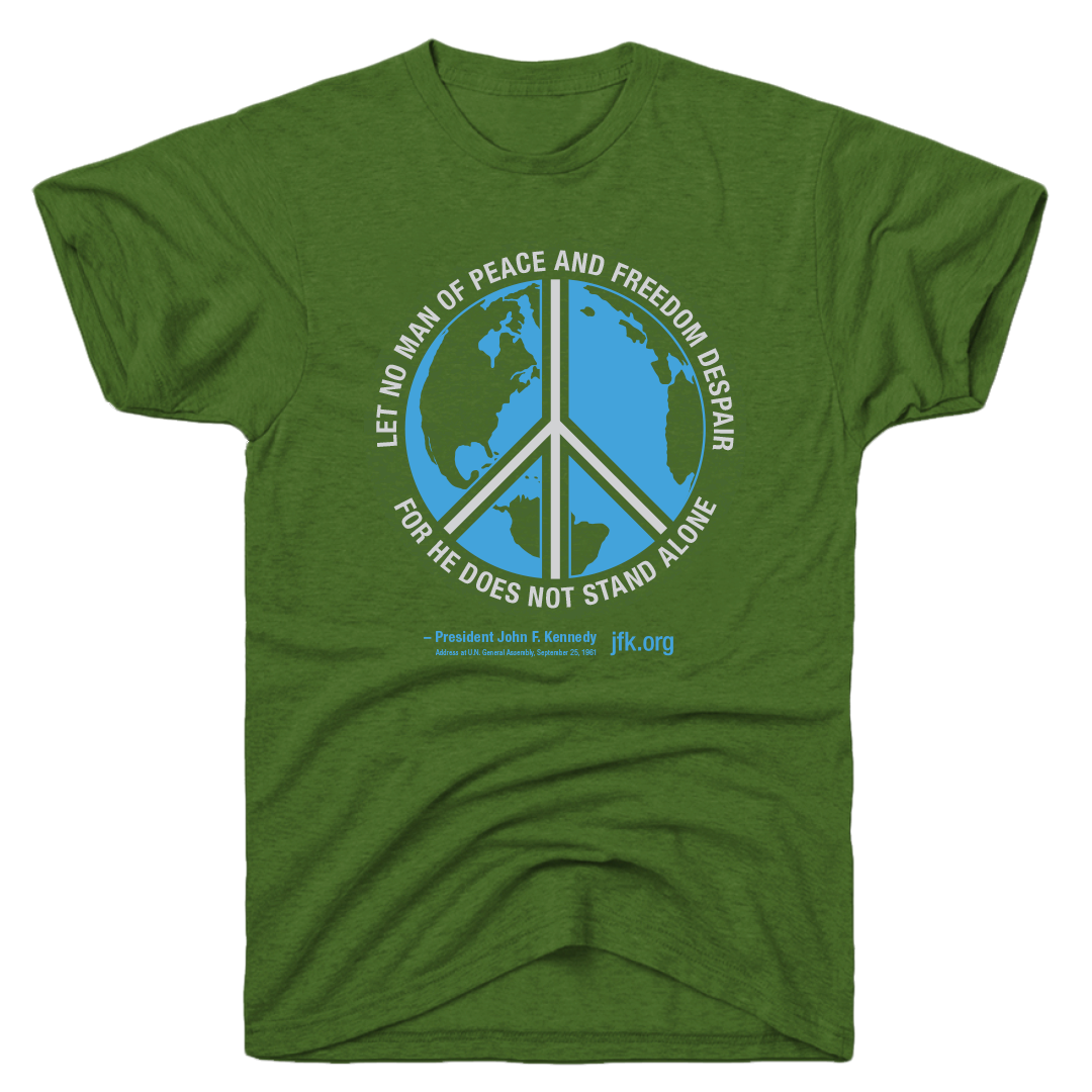 Peace T Shirt in Adult and Youth sizes The Sixth Floor Museum at Dealey Plaza