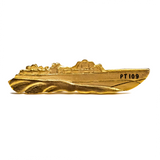 PT-109 lapel pin and tie-clip