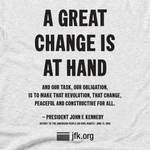 United We Shall Overcome with JFK quote T-Shirt in Adult sizes